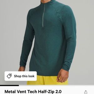 NWT lululemon Men’s Metal Vent Tech 1/2 Zip 2.0 Night Sea/Deep Cove Size M